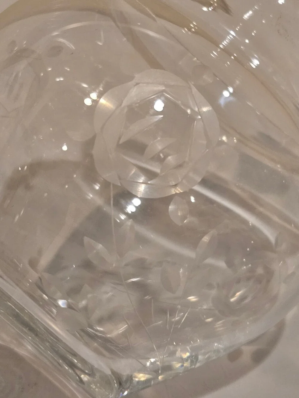 Vintage Princess House Heritage Small Crystal Etched Vase